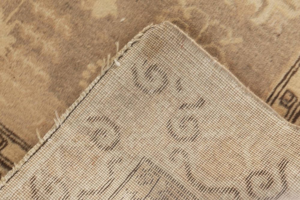 Midcentury Samarkand Brown Handwoven Wool Rug BB6908