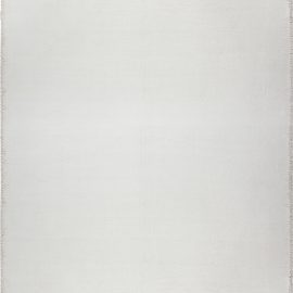 “Luna” Contemporary Flatweave Solid Soft White Wool Carpet N11881