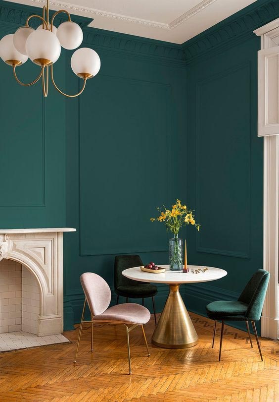 trendy color green interior decor (10)