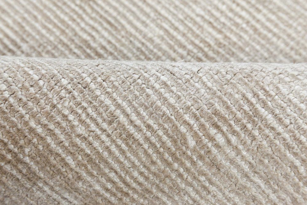 Doris Leslie Blau Collection White Handmade Wool Rug N11870