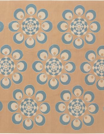 Antique English Floral Allover Golden Tan Needlework Wool Rug – Circa 1890 BB7769 Antique English Floral Allover Golden Tan Needlework Wool Rug – Circa 1890 BB7769
