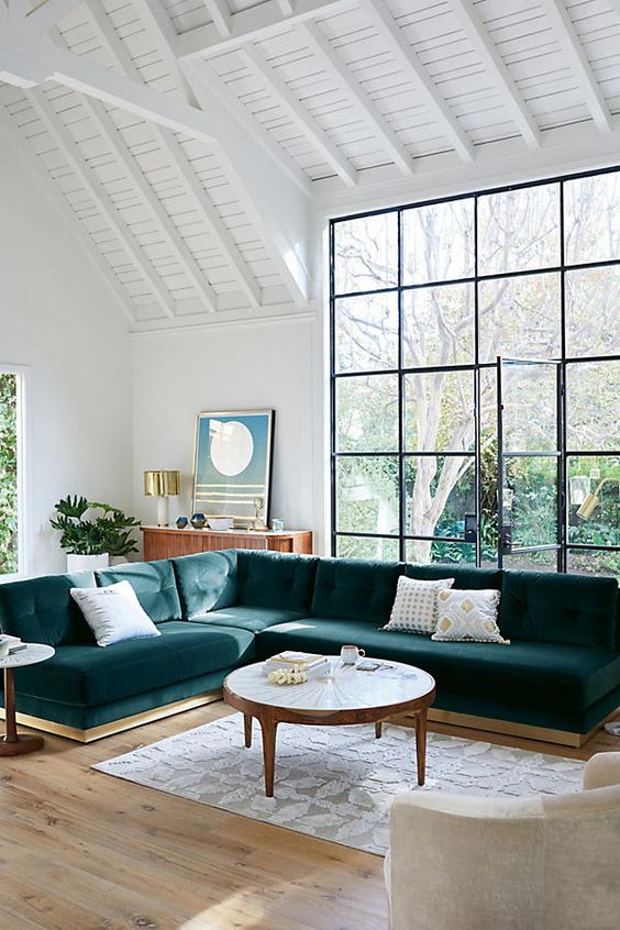 trendy color green interior decor (2)