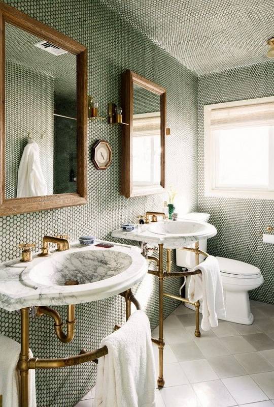 trendy color green interior decor (8)