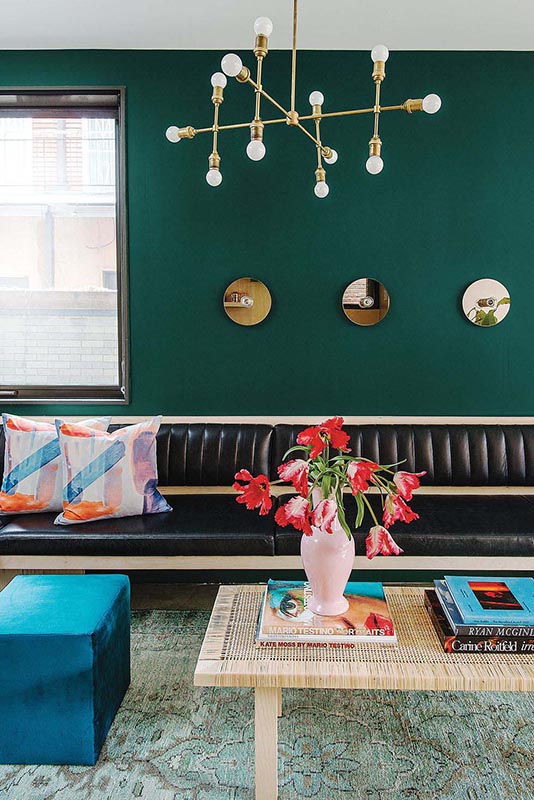 trendy color green interior decor (9)