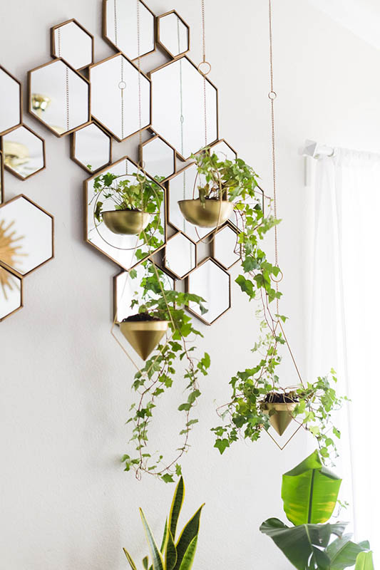 statement wall, mirror wall, wall decor ideas