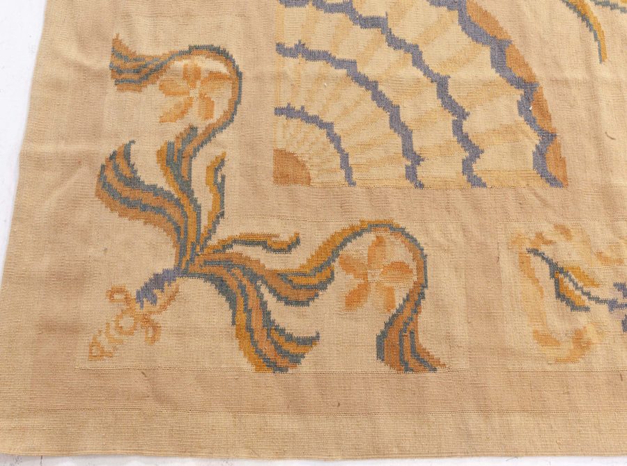 Doris Leslie Blau Collection Floral Bessarabian Design Handmade Wool Rug N11909