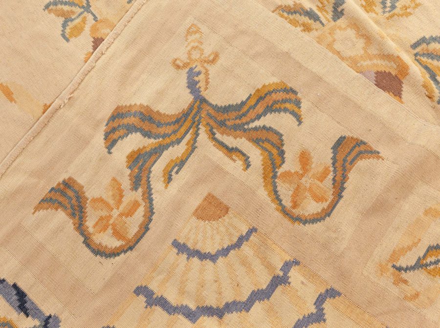 Doris Leslie Blau Collection Floral Bessarabian Design Handmade Wool Rug N11909