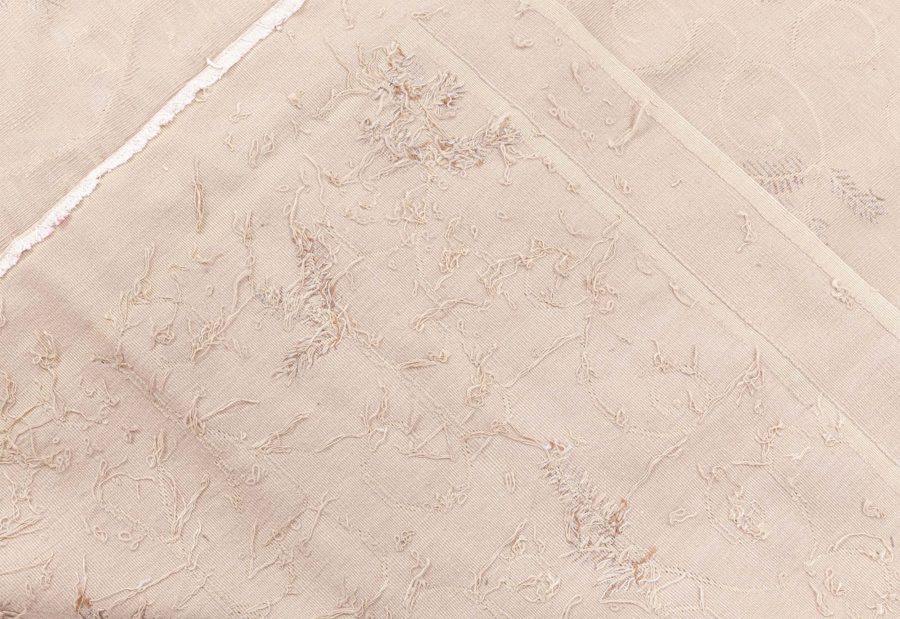 Doris Leslie Blau Collection Aubusson Design Beige Rug by Eric Cohler N11924