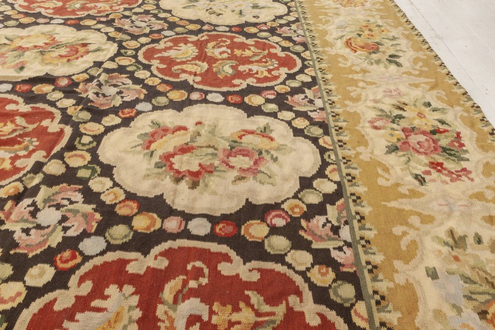 Doris Leslie Blau Colllection Bessarabian Floral Design Wool Rug N11911