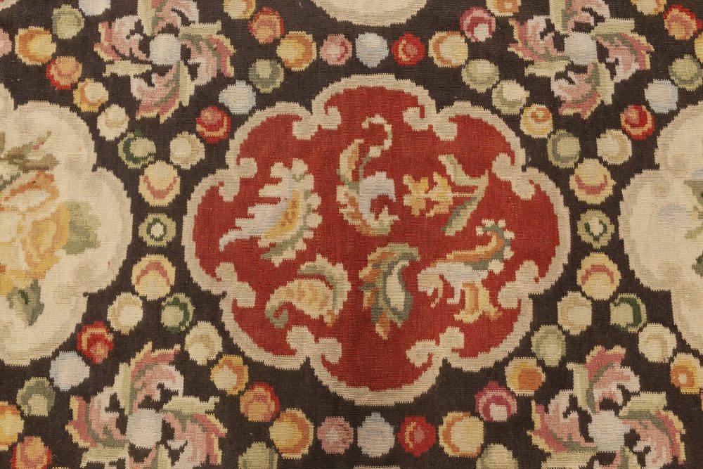 Doris Leslie Blau Colllection Bessarabian Floral Design Wool Rug N11911