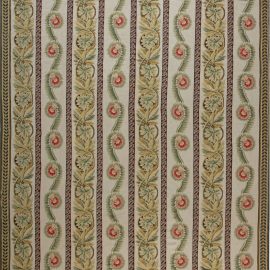 Antique-Inspired Traditional Floral Light Beige Flatweave Wool Carpet “Edera” N11893