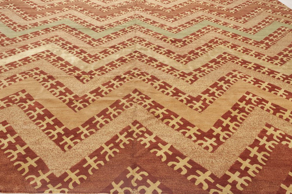 Doris Leslie Blau Collection Modern Tribal Geometric Silk, Wool Rug N11914