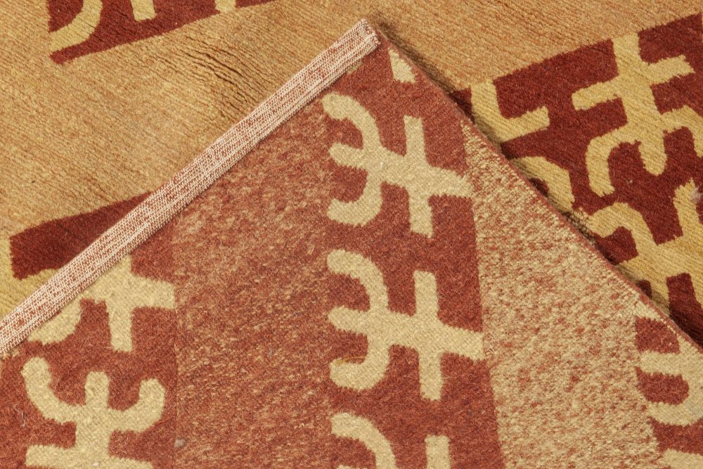 Doris Leslie Blau Collection Modern Tribal Geometric Silk, Wool Rug N11914