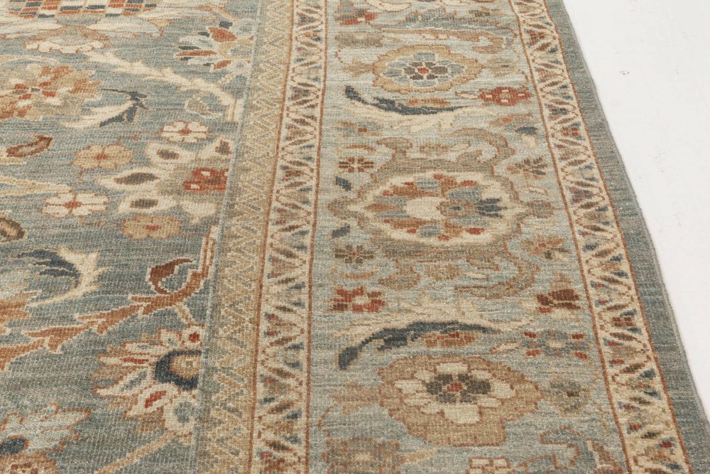 Traditional Sultanabad Design Beige, Off-white, Red and Navy Rug N11872
