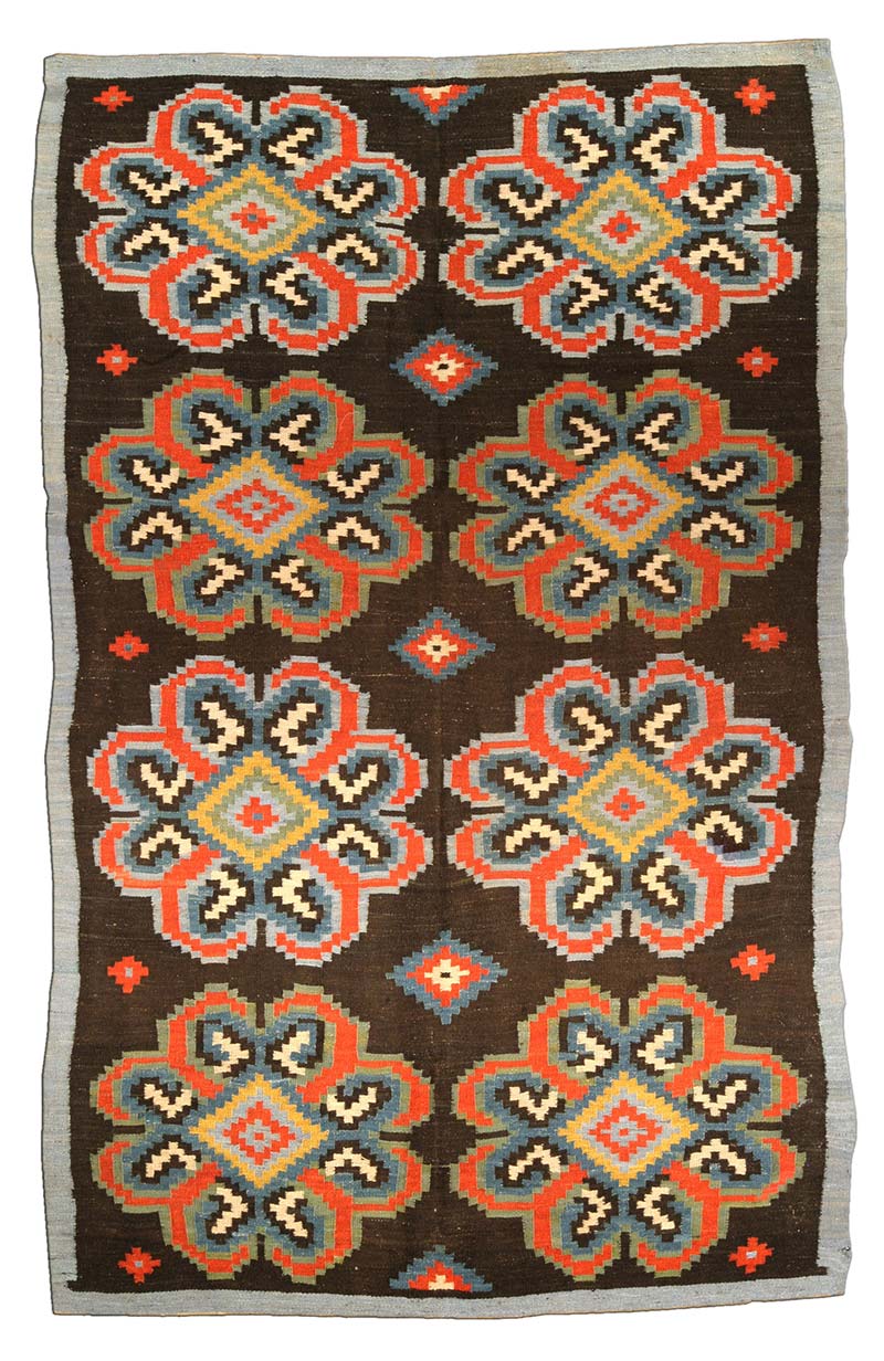 antique-carpet-russian-bessarabian-ukrainian-brown-geometric-bb4438-9×5