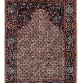 Vintage Floral Warm Tan Hand-Knotted Silk Carpet BB8935