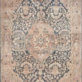 Mid-20th Century Persian Kirman Chocolate Brown, Beige Handmade Wool Rug BB6925