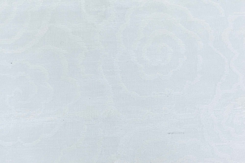 Doris Leslie Blau Collection High-quality White Camelia Handmade Silk Rug N11970
