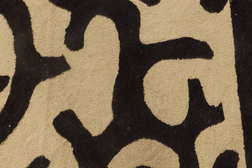 Doris Leslie Blau Collection Geometric Rug by Roderick N. Shade in Beige & Black N11945