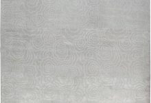 Doris Leslie Blau Collection High-quality Camelia Silver White Handmade <mark class='searchwp-highlight'>Silk</mark> Rug N11971