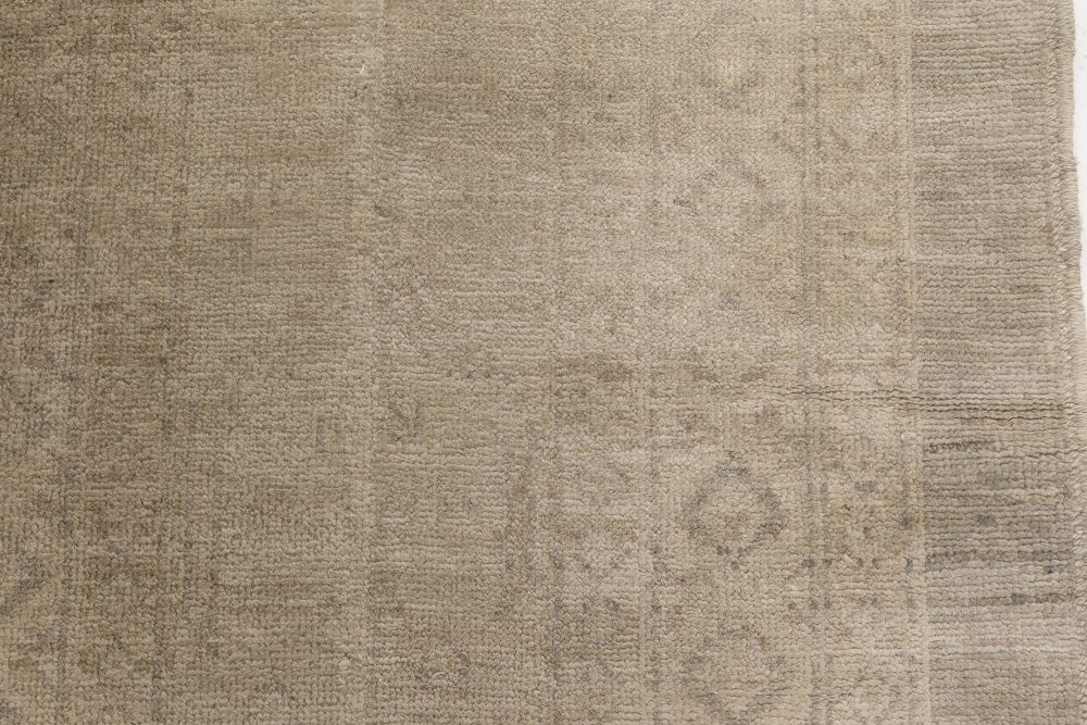 Doris Leslie Blau Collection Samarkand Beige Green Handmade Runner (Size Adjusted) N11954