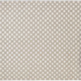 Modern Flatweave Checkerboard Warm Tan And Light Beige Handmade Nylon Rug “Parquet” N11953