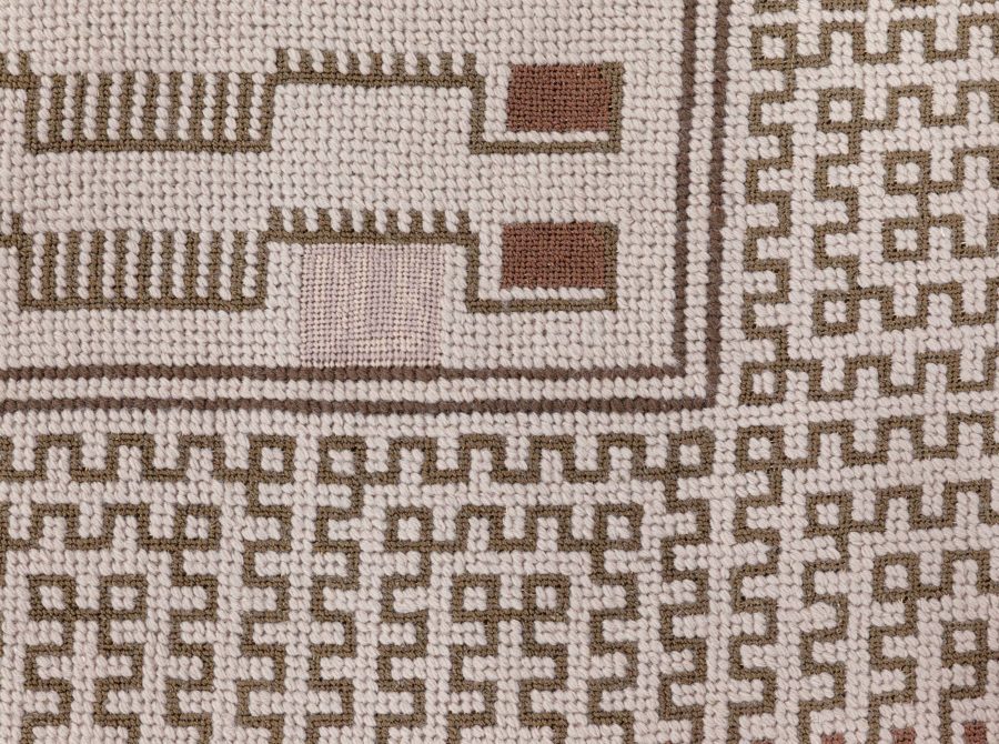 Doris Leslie Blau Collection Modern Needlepoint Wool Rug by Arthur Dunnam N12005