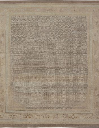 Contemporary Flatweave Solid Light Beige Wool Carpet “Alabaster” N12854 Contemporary Flatweave Solid Light Beige Wool Carpet “Alabaster” N12854
