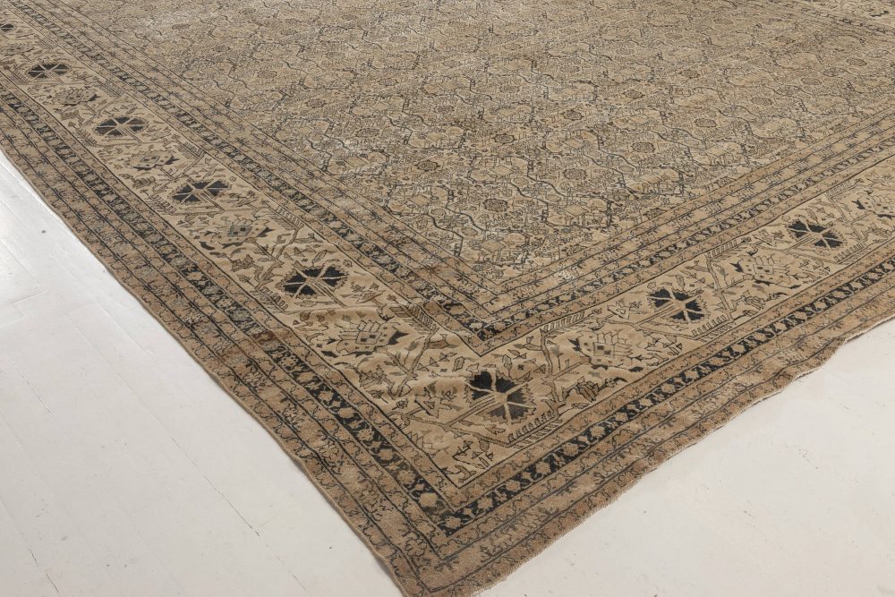 Persian Tabriz Handmade Wool Rug in Beige, Blue, Gray BB6965