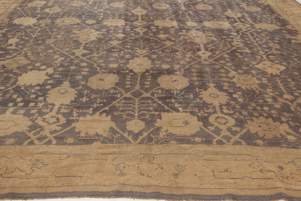 Antique Turkish  Oushak rug BB6986