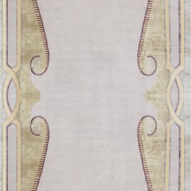 Doris Leslie Blau Collection Beaux Art Deco Natural Yarn Rug after Andre Arbus N12012