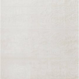 Contemporary Floral “Cloud” Motif Cream Hand-Knotted Silk And Wool Runner N12020