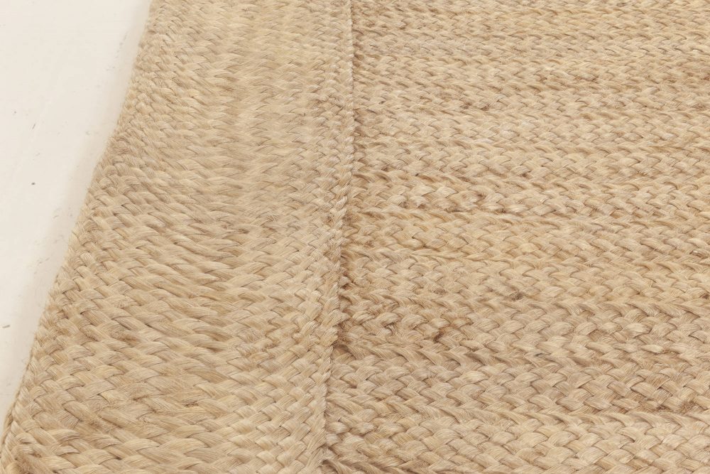 Oversized Contemporary Beige Abaca Rug N11996