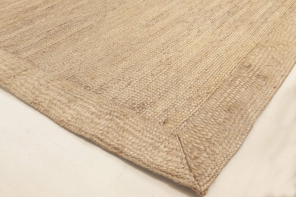 Oversized Contemporary Beige Abaca Rug N11996