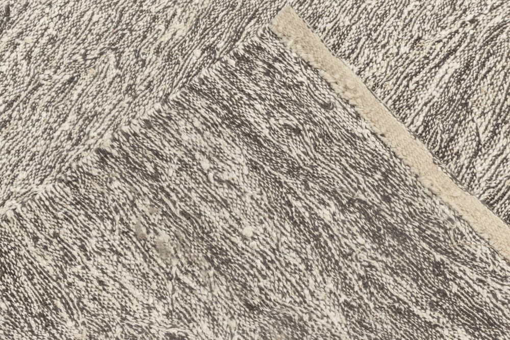 Doris Leslie Blau Collection Contemporary Gray, White Flat-Weave Wool Rug N11990