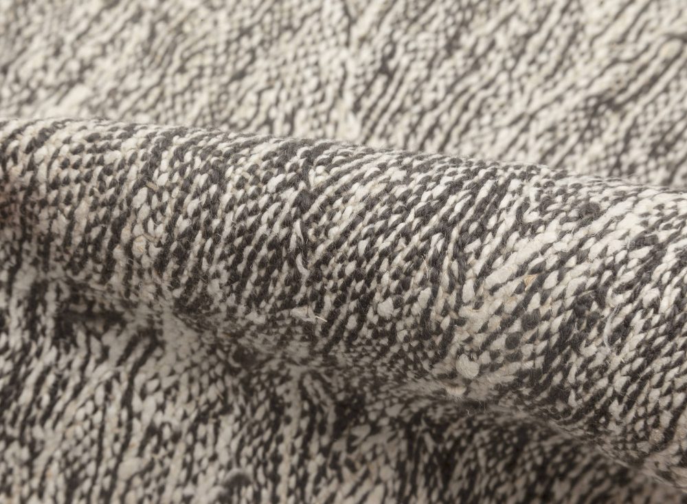 Doris Leslie Blau Collection Contemporary Gray, White Flat-Weave Wool Rug N11990