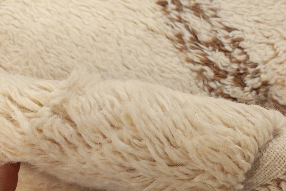 Doris Leslie Blau Collection Modern Moroccan Beige, Brown Handmade Wool Rug N11981