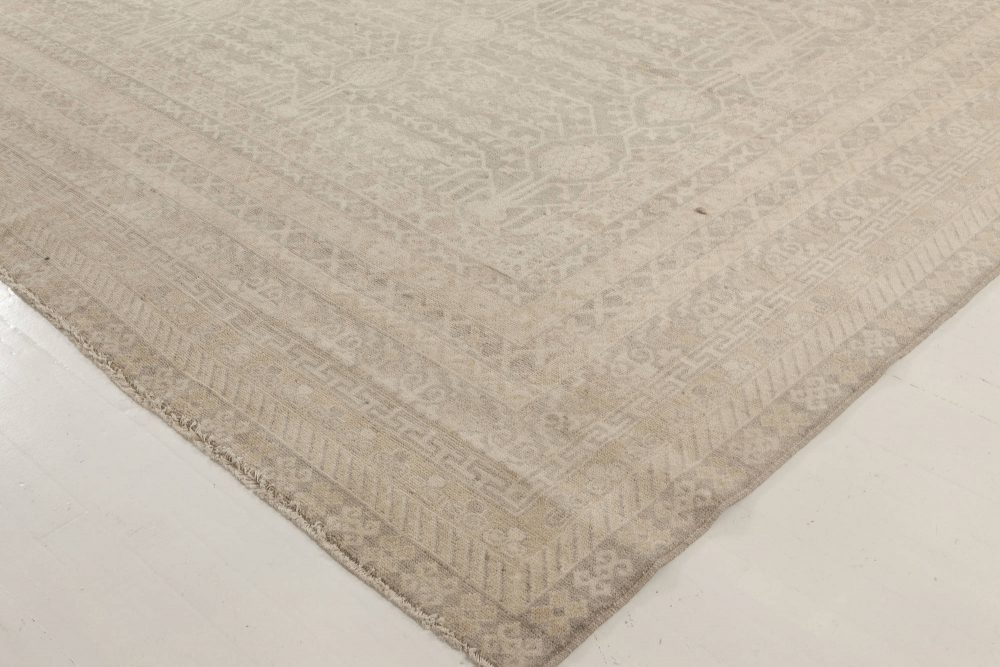 Doris Leslie Blau Collection Gray and Beige Samarkand Rug N12011