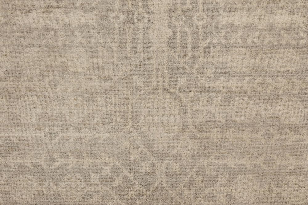 Doris Leslie Blau Collection Gray and Beige Samarkand Rug N12011