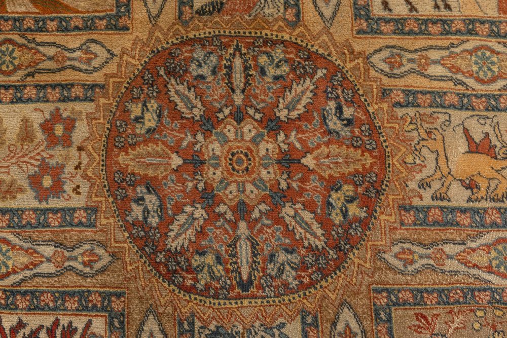 Fine Antique Persian Tabriz Handmade Wool Rug BB7012