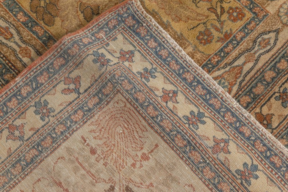 Fine Antique Persian Tabriz Handmade Wool Rug BB7012