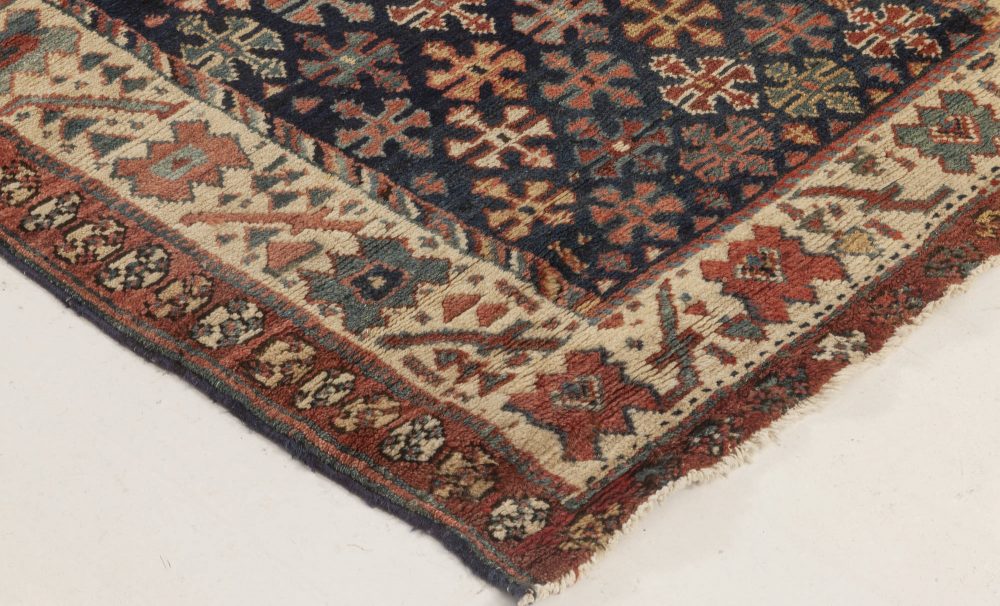 Early 20th Century Persian Malayer Runner in Beige, Blue, Green and Red BB7007