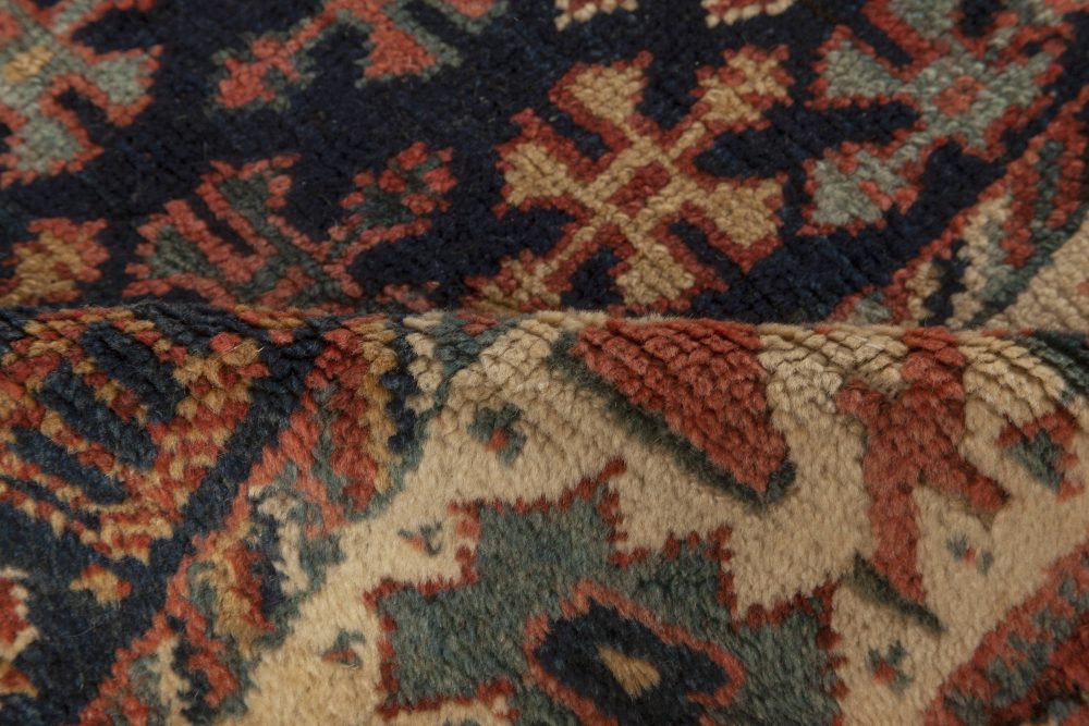 Early 20th Century Persian Malayer Runner in Beige, Blue, Green and Red BB7007