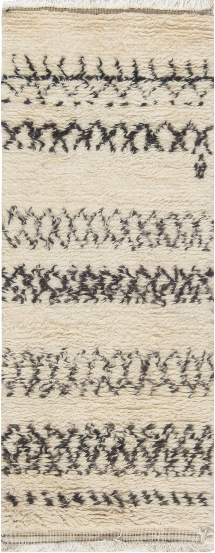 Doris Leslie Blau Collection Modern Charcoal Tribal Moroccan Design Wool Rug N12024