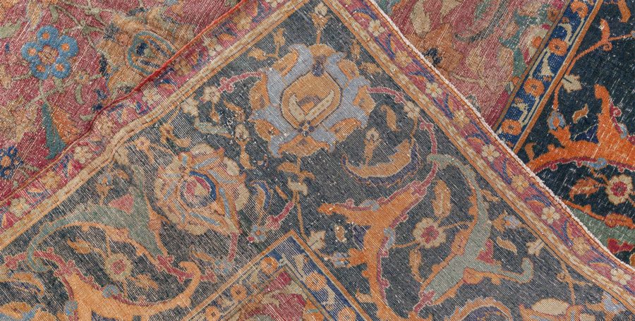 Authentic Persian Isfahan Botanic Handmade Carpet BB8468