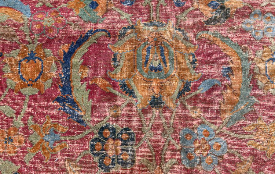 Authentic Persian Isfahan Botanic Handmade Carpet BB8468