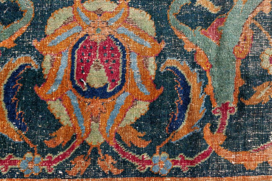 Authentic Persian Isfahan Botanic Handmade Carpet BB8468