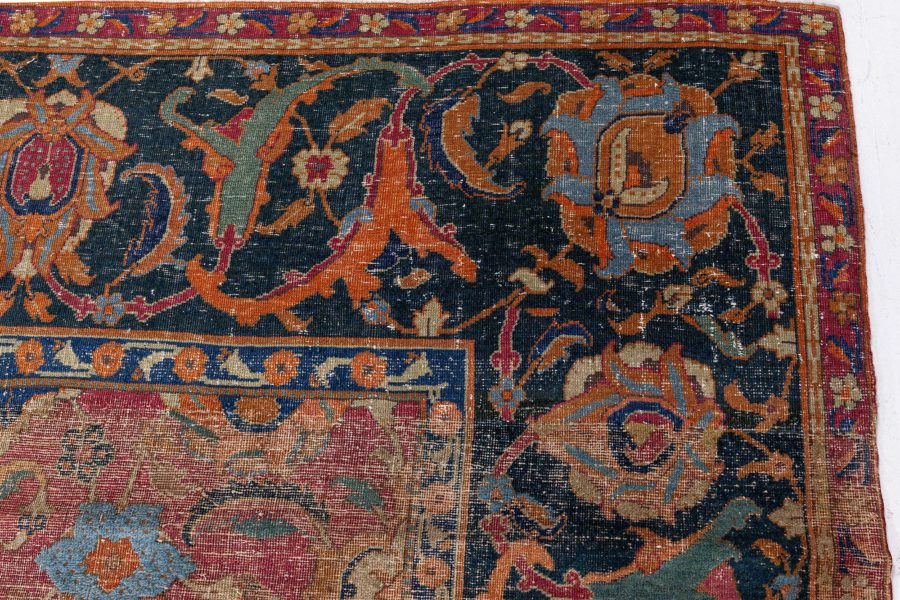 Authentic Persian Isfahan Botanic Handmade Carpet BB8468