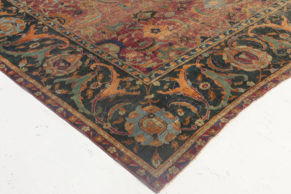 Authentic Persian Isfahan Botanic Handmade Carpet BB6497