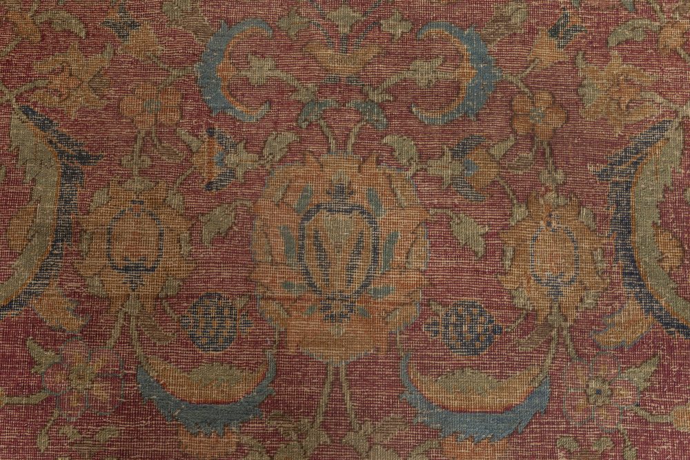 Authentic Persian Isfahan Botanic Handmade Carpet BB6497